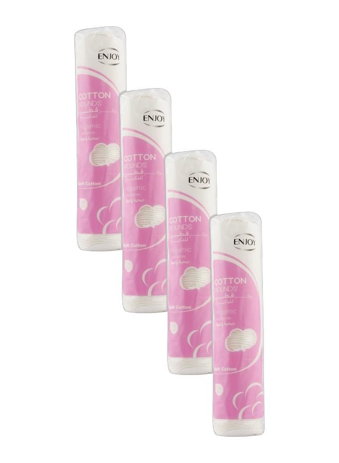 إنجوي بندل 4 عبوات من انجوى دوائر قطنية ناعمة فاخرة 400 قطعة - وسادات وجه صحية لطيفة لإزالة المكياج والعناية بالبشرة وطلاء الأظافر والعناية بالرضع - أساسيات جمال يومية ماصة خالية من الوبر - Image 1