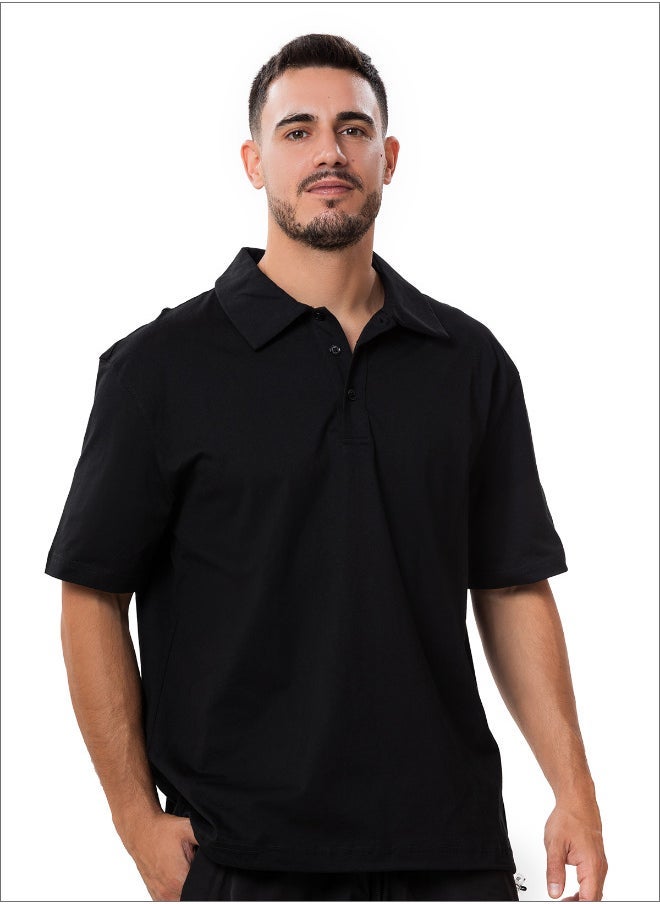 TANJIM SQUAD - LABEL POLO BLACK - Image 1