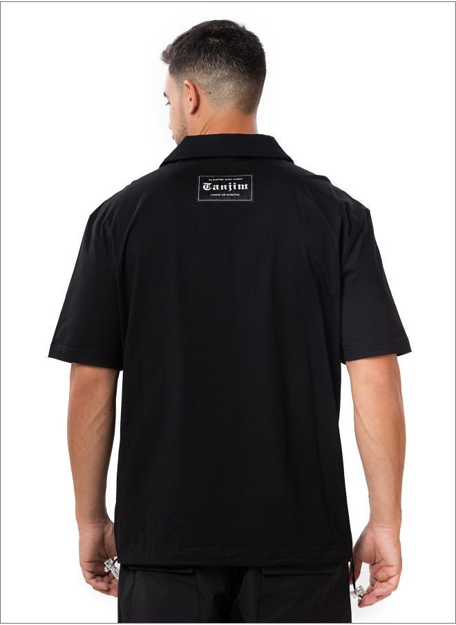 TANJIM SQUAD - LABEL POLO BLACK - Image 2
