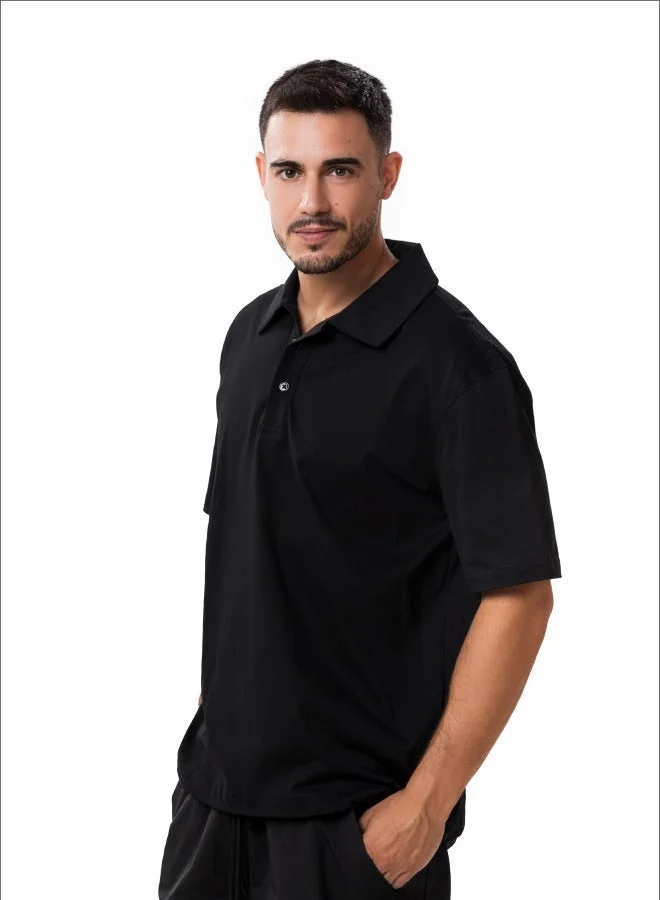 Tanjim Squad  TANJIM SQUAD - LABEL POLO BLACK for Men | Best Price UAE