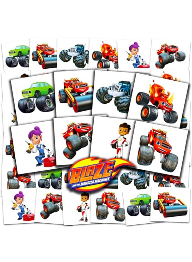 Blaze and the Monster Machines Tattoos Party Favors Bundle 70 Perforated Individual 2 x 2 Blaze Temporary Tattoos for Kids Boys Girls Blaze Party Supplies MADE IN USA - Image 1
