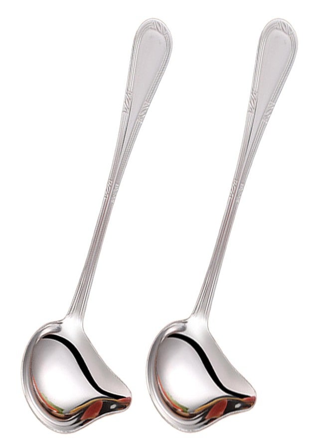 Asanta 2 PCS Small Ladle, Mini Gravy Ladle Drizzle Spoon, 7.87 Inch Stainless Steel Soup Ladles with Pouring Spout for Spooning Sauces, Gravies - Image 1