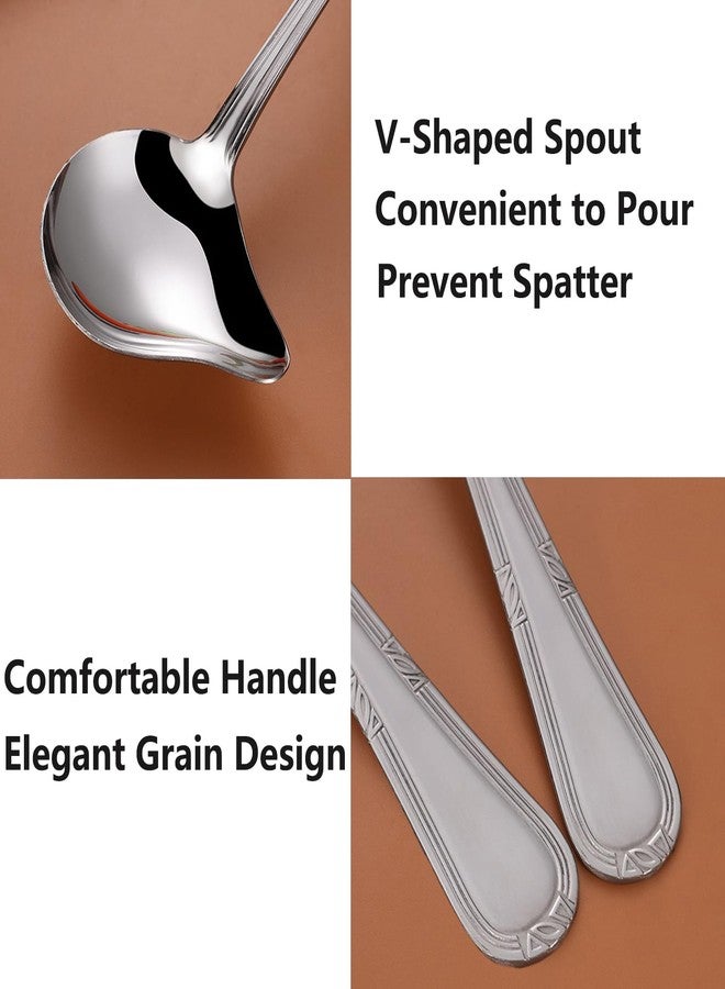 Asanta 2 PCS Small Ladle, Mini Gravy Ladle Drizzle Spoon, 7.87 Inch Stainless Steel Soup Ladles with Pouring Spout for Spooning Sauces, Gravies - Image 3