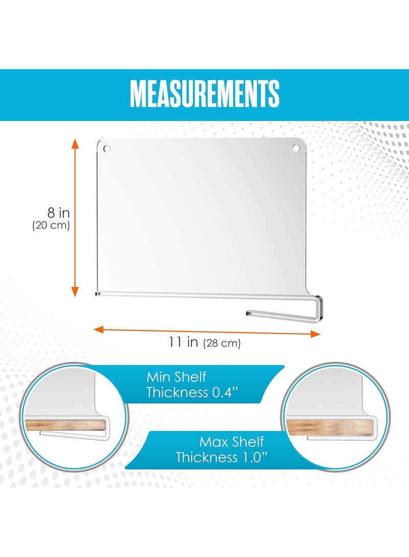 TPGP Shelf Dividers, Acrylic Divider Closet Organization, Clear Shelves Separators, 8 Pack, 11"x8", Plastic Vertical Shelving Organizer for Closets, Store, Clothes, Purse, Sweater  - Image 2
