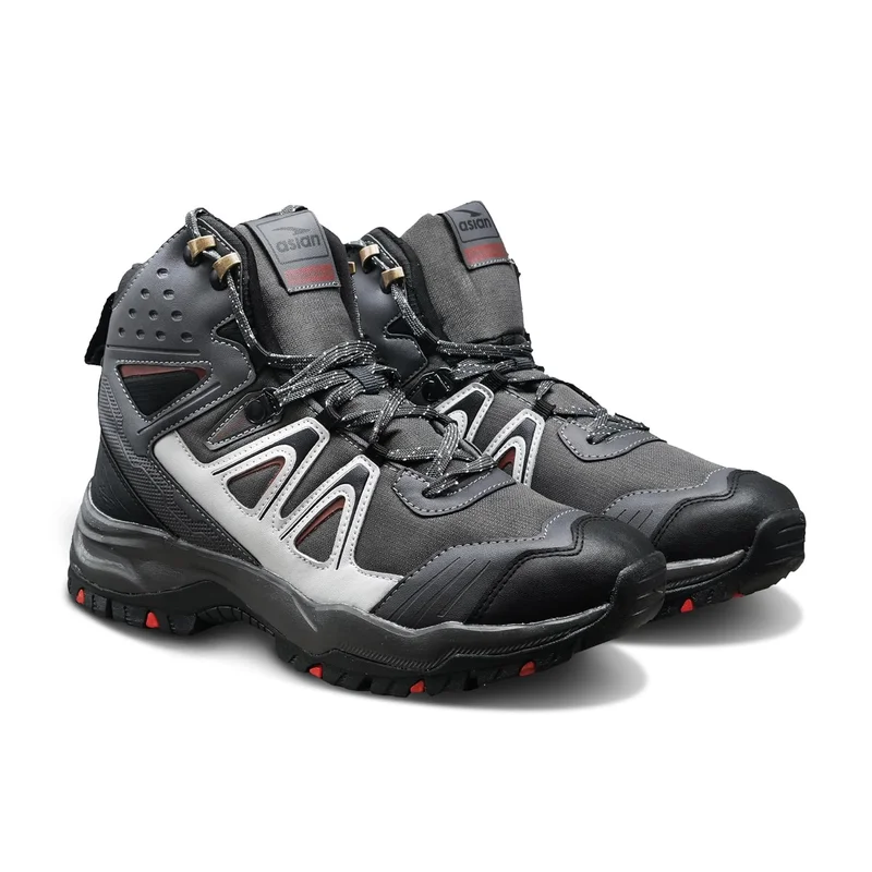 أسيان Lightweight Grey Trekking Shoes for Men and Boys