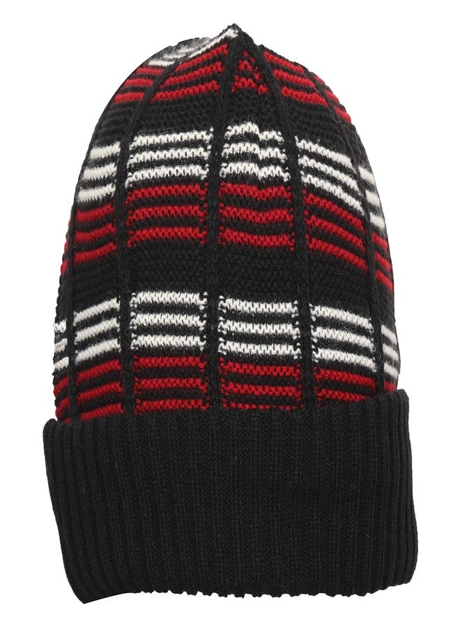 FabSeasons Men and Women Acrylic Woollen Skull Cap with Faux Fur Lining on The Inner Side - Image 5