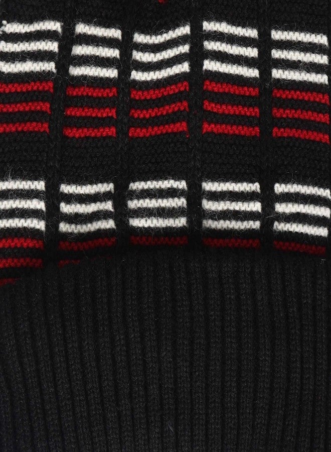 FabSeasons Men and Women Acrylic Woollen Skull Cap with Faux Fur Lining on The Inner Side - Image 4