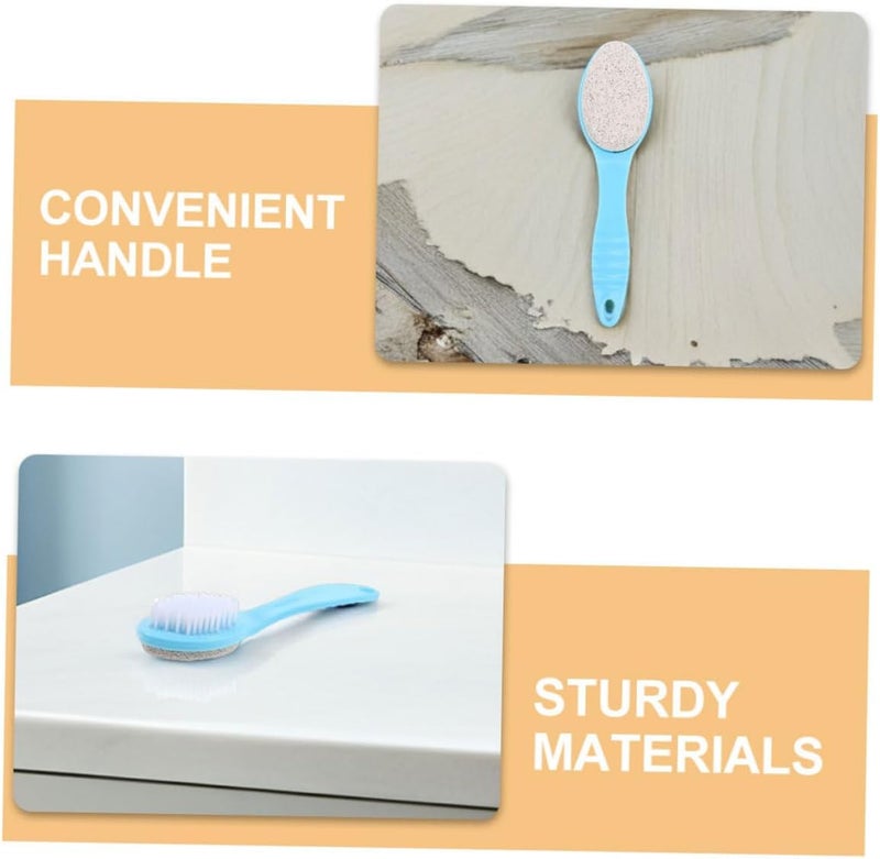 TIDTALEO 2pcs Double-Sided Foot Scrubber Pumice Stone Brush Heel Scraper for Dead Skin Removal Foot File Exfoliator Tool for Home Pedicure - Image 3