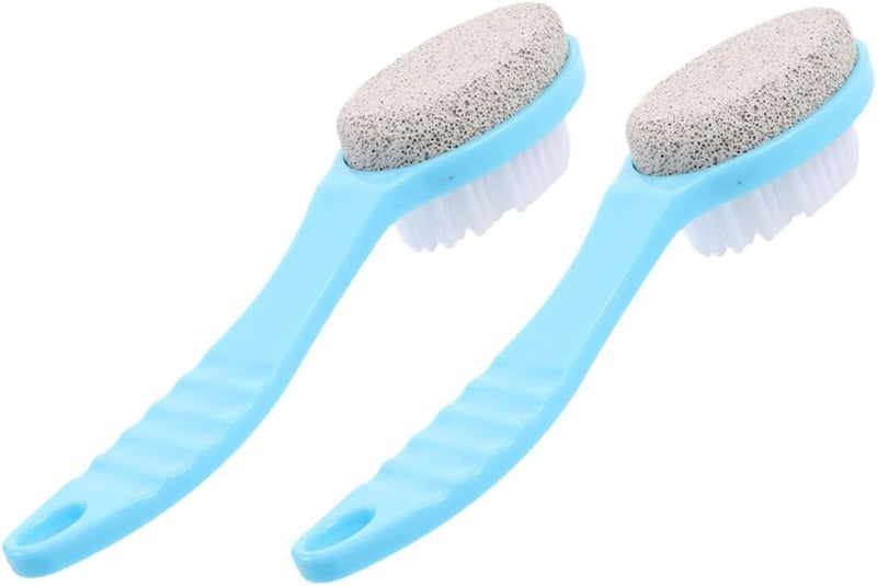 TIDTALEO 2pcs Double-Sided Foot Scrubber Pumice Stone Brush Heel Scraper for Dead Skin Removal Foot File Exfoliator Tool for Home Pedicure - Image 1