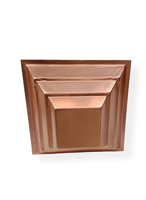 Sonanshi Sonanshi Copper Finish Mini Yagya Hawan Kund Poojan Purpose Size 11 x 11 x 4 Cm  - Image 2