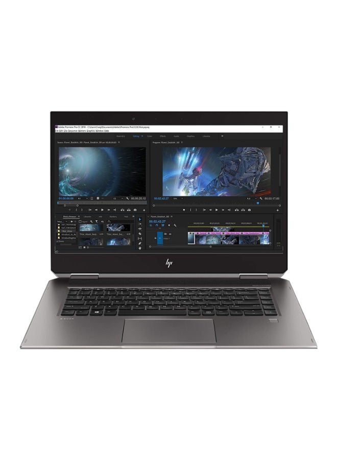 HP لابتوب HP ZBook Studio x360 G6، معالج Intel Core i9-9880H، 1TB SSD، 32GB RAM، NVIDIA Quadro RTX 3000 بسعة 6GB، شاشة تعمل باللمس 15.6 بوصة 4K UHD، ويندوز 10 برو - فضي (مُجدّد)، درجة A، ضمان 6 أشهر - Image 1