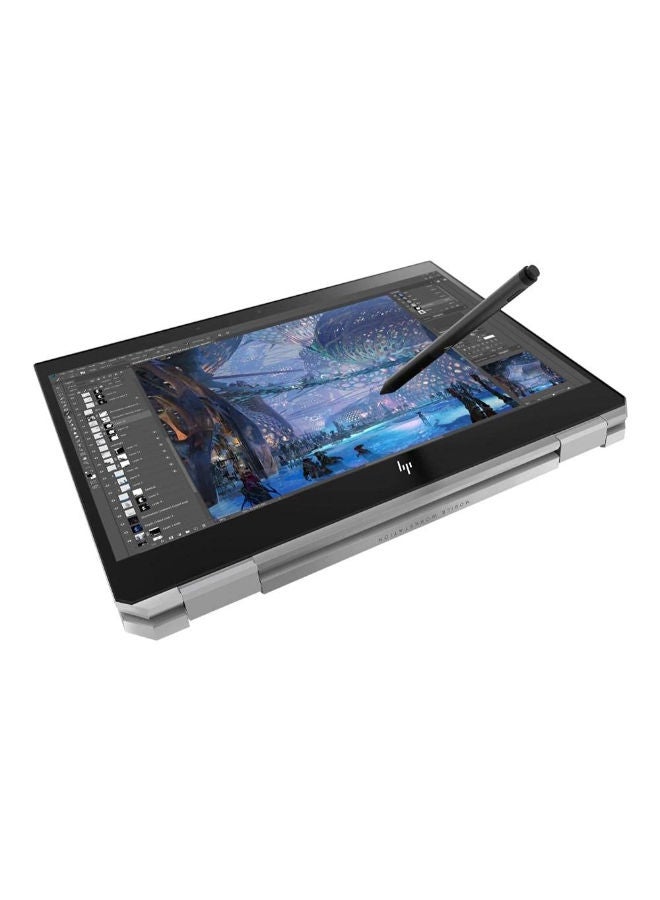 HP لابتوب HP ZBook Studio x360 G6، معالج Intel Core i9-9880H، 1TB SSD، 32GB RAM، NVIDIA Quadro RTX 3000 بسعة 6GB، شاشة تعمل باللمس 15.6 بوصة 4K UHD، ويندوز 10 برو - فضي (مُجدّد)، درجة A، ضمان 6 أشهر - Image 3