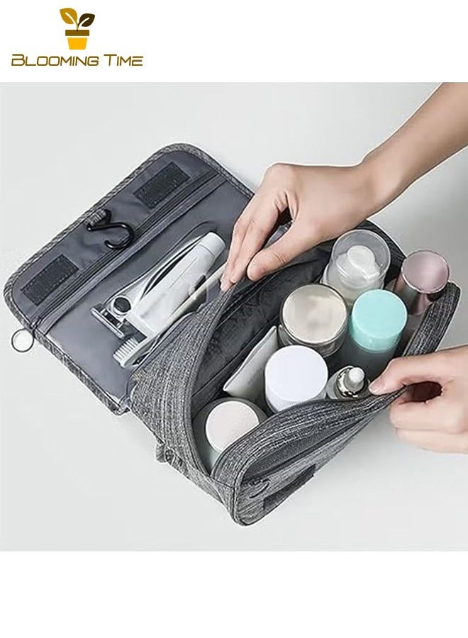 بلومنغ تايم حقيبة تخزين أدوات الزينة المحمولة ذات السعة الكبيرة لرحلات العمل أثناء السفر، حقيبة تخزين أدوات الزينة المحمولة للرجال والنساء لرحلات العمل ذات السعة الكبيرة، حقيبة تخزين أدوات الزينة المعلقة للفصل الرطب والجاف، حقيبة مستحضرات تجميل محمولة ذات سعة كبيرة، حقيبة تخزين أدوات الزينة المحمولة لرحلات العمل للرجال، أحمر - Image 5