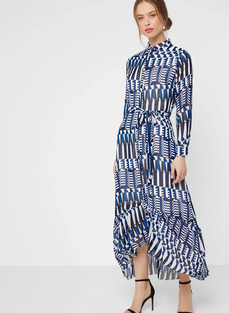 DOROTHY PERKINS Tie Waist Printed Dress