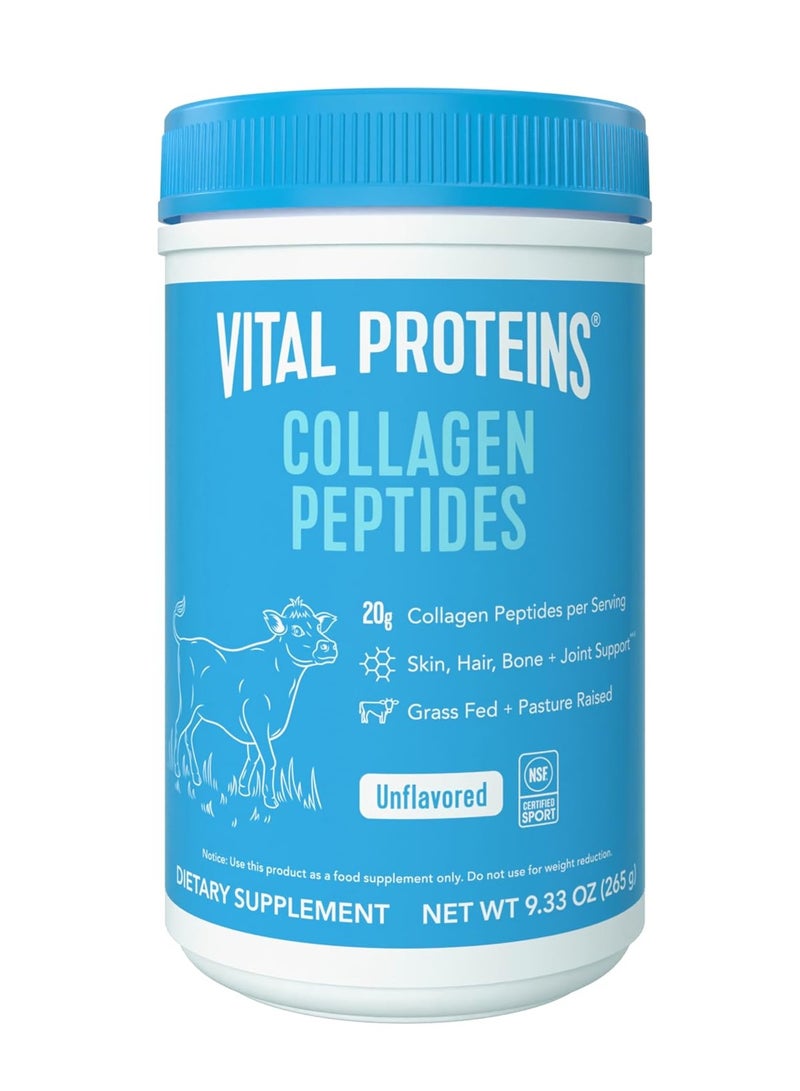 Vital Proteins Collagen Peptides Powder, Promotes Hair, Nail, Skin, Bone and Joint Health, Unflavored 9.33 OZ