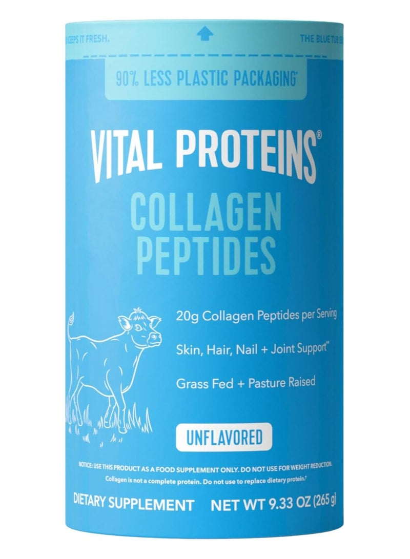 Vital Proteins Collagen Peptides Powder, Promotes Hair, Nail, Skin, Bone and Joint Health, Unflavored 9.33 OZ