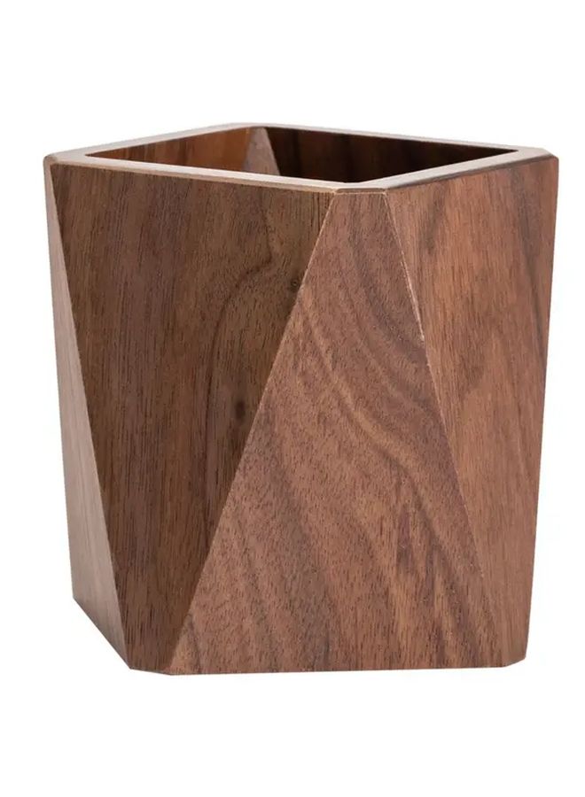 Recycled Black Walnut Desktop Organizer Square Model Pen Pencil Holder Lightweight Storage Box - Image 5