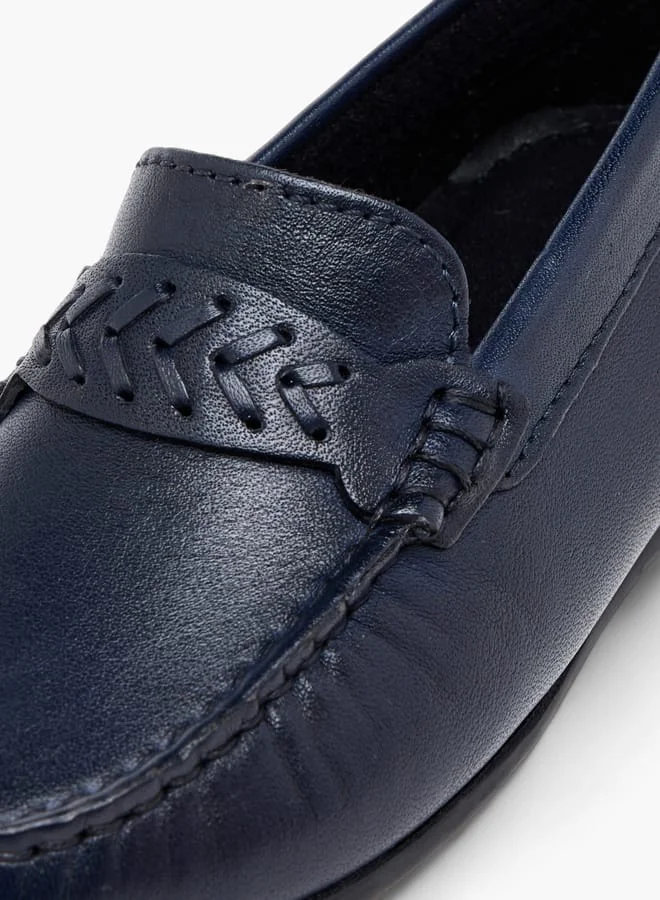 Mister Duchini Boys Textured Slip-On Loafers