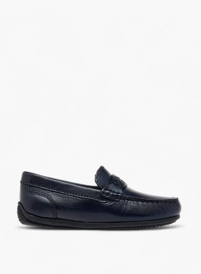 Mister Duchini Boys Textured Slip-On Loafers