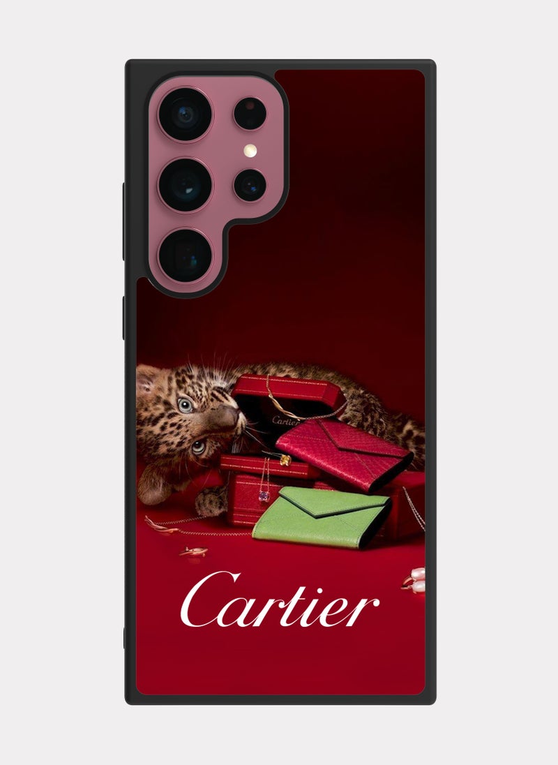 بكسلات كفر سامسونج جالكسي اس 22 الترا كارتير احمر بني - Image 1