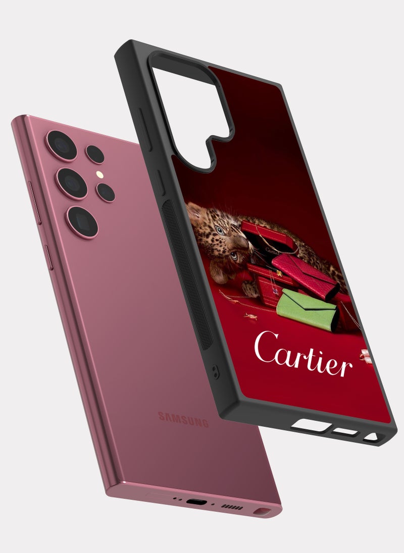 بكسلات كفر سامسونج جالكسي اس 22 الترا كارتير احمر بني - Image 2