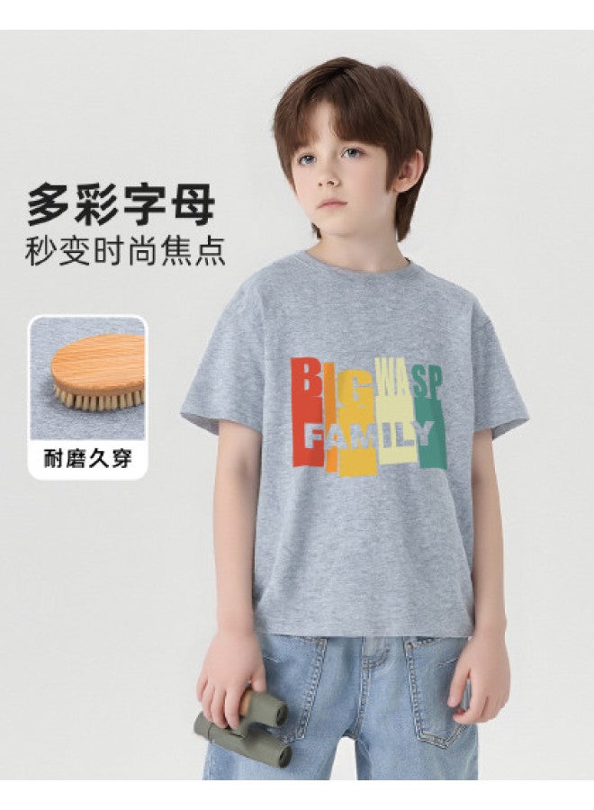 Bumblebee 2025 Summer New Casual Versatile Short Sleeve Boys' Breathable Comfortable T-shirt Trendy Top For Big Kids - Image 1