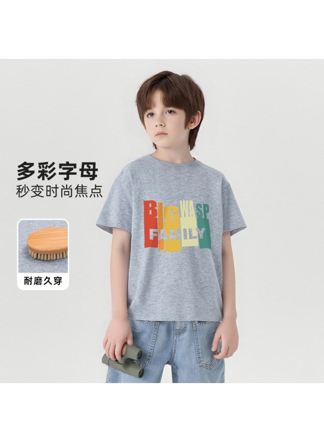 Bumblebee 2025 Summer New Casual Versatile Short Sleeve Boys' Breathable Comfortable T-shirt Trendy Top For Big Kids - Image 2