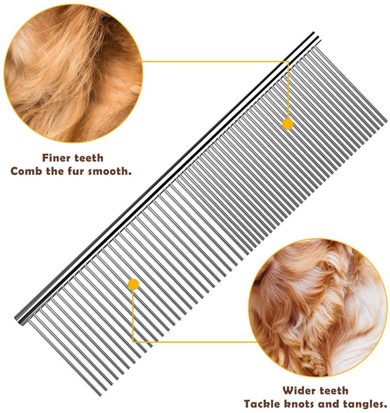 MATSON Dog Combs with Rounded Ends Stainless Steel Teeth, Cat Comb for Removing Tangles and Knots, Professional Grooming Tool for Long and Short Haired Dog, Cat and other pets (Pack of 1) (Big) - Image 5