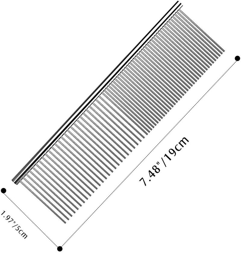 MATSON Dog Combs with Rounded Ends Stainless Steel Teeth, Cat Comb for Removing Tangles and Knots, Professional Grooming Tool for Long and Short Haired Dog, Cat and other pets (Pack of 1) (Big) - Image 2