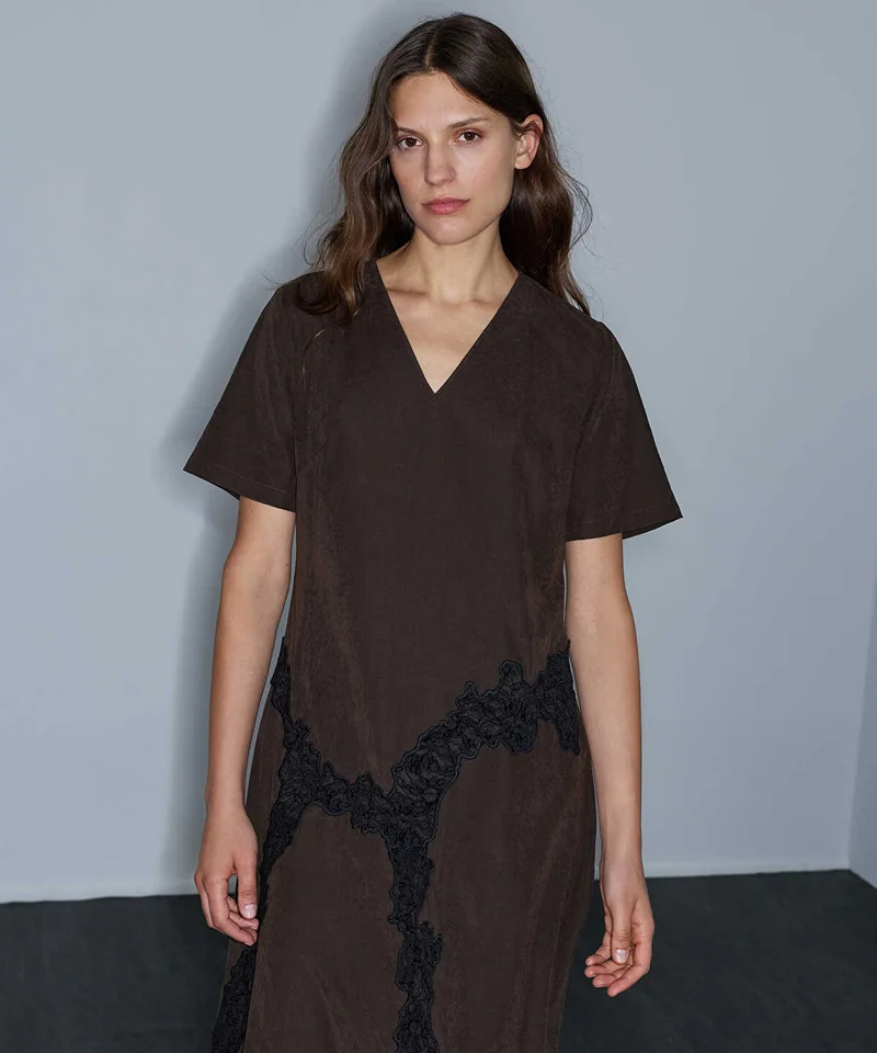 Ipekyol  Lace-Trim V-Neck Dress for Women | Best Price UAE
