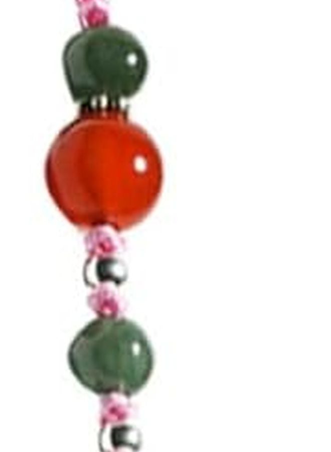 Pink Jade Agate Phone Pendant Charm Keychain Wrist Lanyard Vintage Women Accessory - Image 1