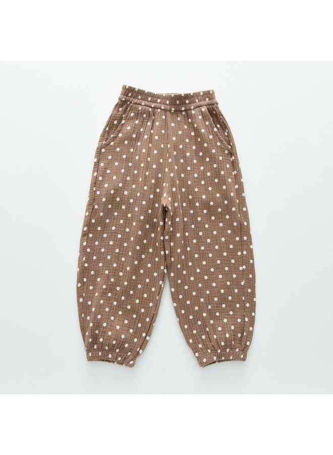 Bumblebee Boys & Girls Mosquito-repellent Long Pants loose Student Harem Pants cotton Gauze Breathable Outdoor Sport Trousers - Image 2