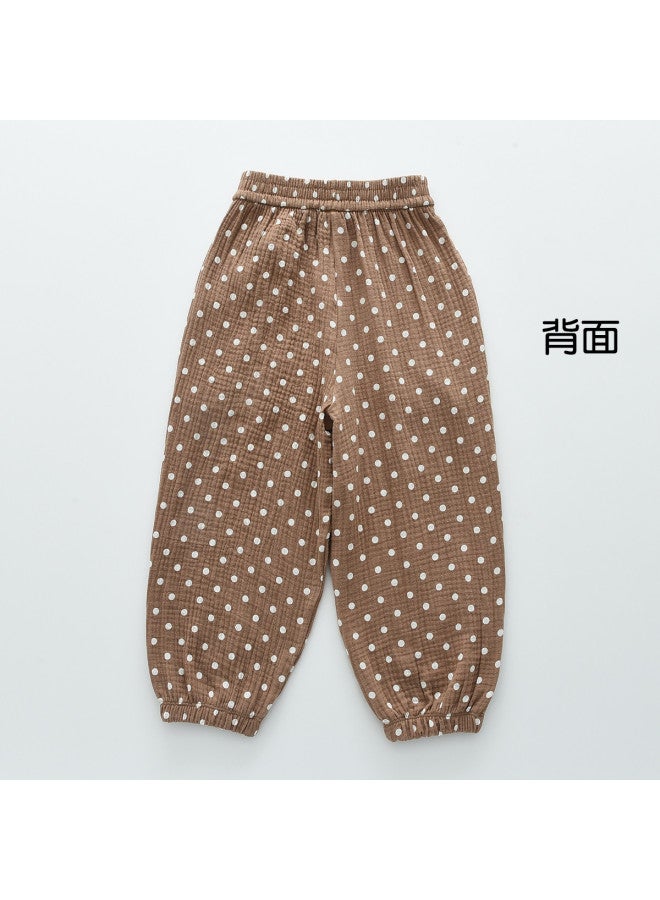 Bumblebee Boys & Girls Mosquito-repellent Long Pants loose Student Harem Pants cotton Gauze Breathable Outdoor Sport Trousers - Image 3