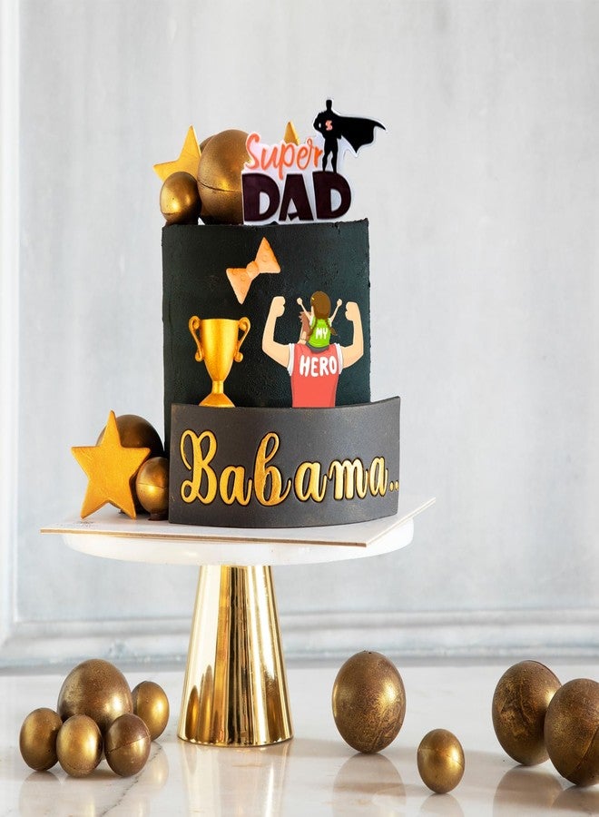Doumeny 6pcs I love Dad Fondant Molds, Super Dad Silicone Mold Hat Tie Candy Mold Father and Child Chocolate Mold Trophy Beard Moustache Biscuit Cake Mold Men Dress Mold for Party Cupcake Sugar Decor - Image 4