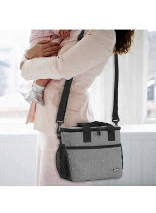 Breast Milk Cooler Bag with Ice Pack for 6 Bottles up to 9 Ounce Insulated Baby Bottles Tote Bag for Breastfeeding Mothers on The go - view 5