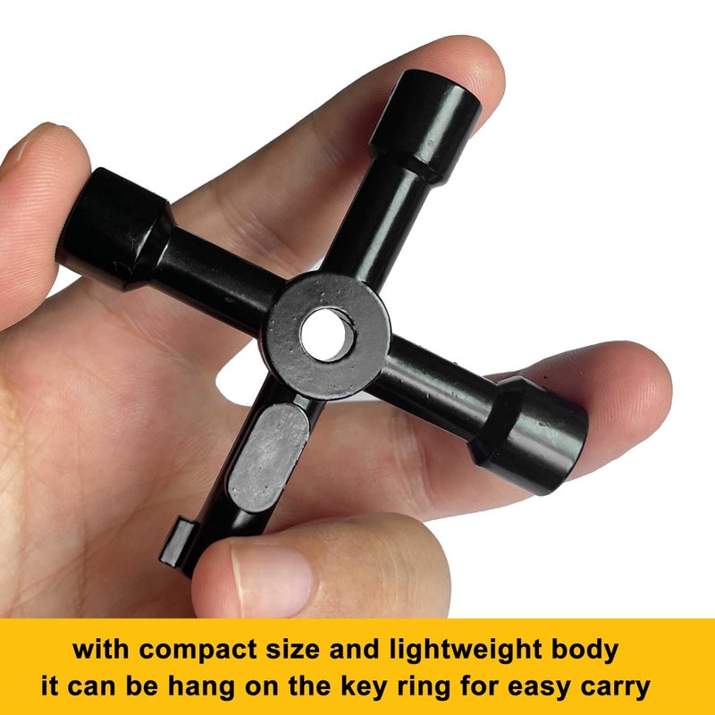 Hanpex 4 in 1 Meter Box Key Gas Key Utility Key, for mail box, elevator, electrical cupboard box, train door, water meter valve - Image 3
