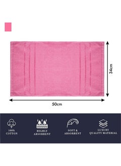 Kuber Industries Face Towel | Cotton Towels For Facewash | Towels For Daily Use | Workout Hand Towel | Lining Design | 14X21 Inch | Pack Of 3 | Multi  - Image 3