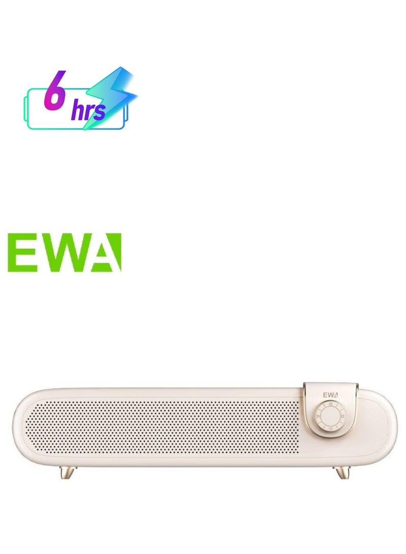 EWA L102 Classic Style Retro Bluetooth Wireless Speaker, Support TF/AUX (White) - Image 1