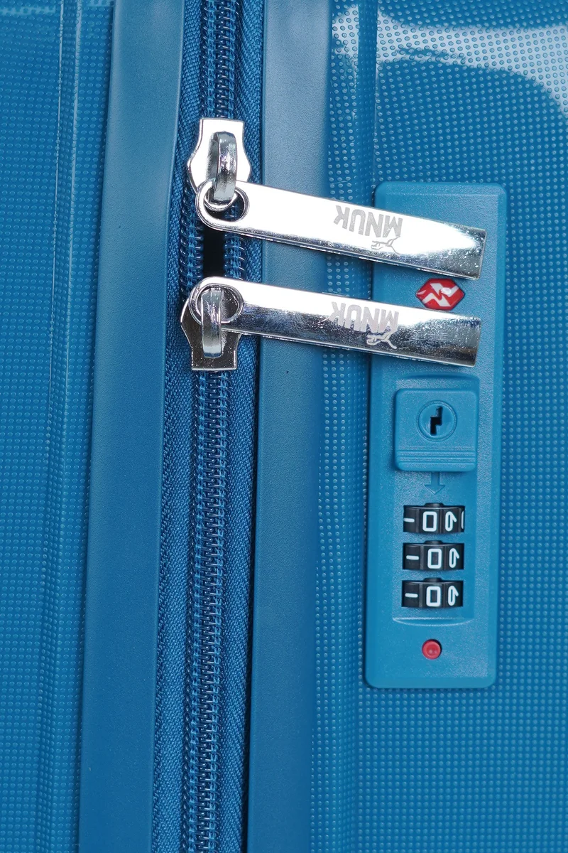 MNUK Viajero Stra Ordinario 20inch Luggage| Polypropylene (PP) Hardside Luggage Trolley|Double 360° 4 Wheeler|Cabin-20inch|Blue