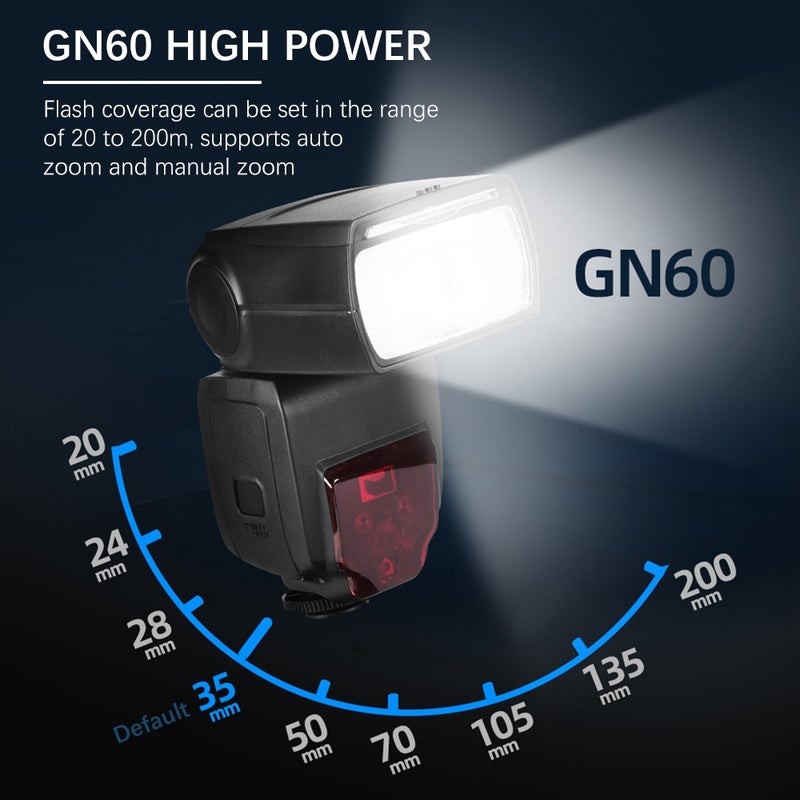 YONGNUO YN685EX-RF On-camera Flash Light Master Slave Speedlite GN60 TTL 1/8000s HSS 2s Recycle Time with 2.4G Wireless Trigger System Replacement for Sony A7 Series A6600 A6500 A6400 A99 A77 - Image 4