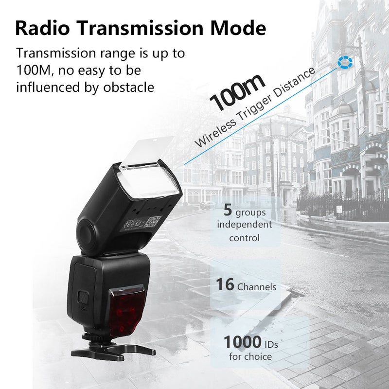 YONGNUO YN685EX-RF On-camera Flash Light Master Slave Speedlite GN60 TTL 1/8000s HSS 2s Recycle Time with 2.4G Wireless Trigger System Replacement for Sony A7 Series A6600 A6500 A6400 A99 A77 - Image 5