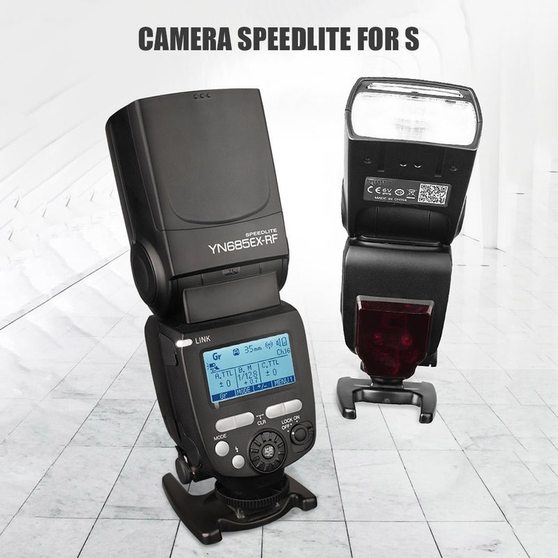 YONGNUO YN685EX-RF On-camera Flash Light Master Slave Speedlite GN60 TTL 1/8000s HSS 2s Recycle Time with 2.4G Wireless Trigger System Replacement for Sony A7 Series A6600 A6500 A6400 A99 A77 - Image 2