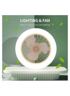 KASTWAVE Ceiling Fan with Lights, Ceiling Light with Silent Fan Delier with Remote Control or Switch Control, Easy Installation Lamp Holder for Indoor, Living Room, Bedroom, White  - Image 3
