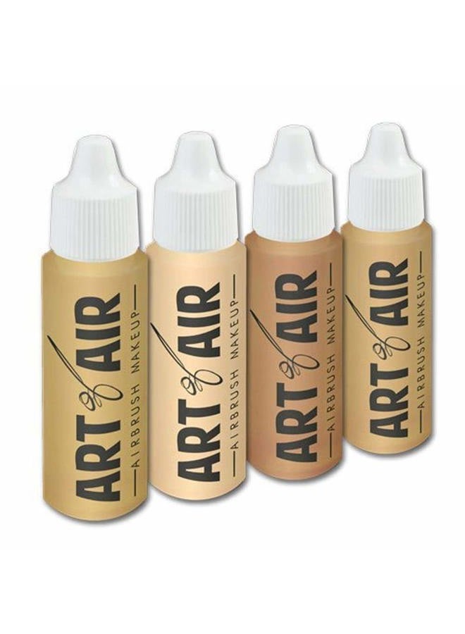 Art of Air 4pc FAIR Complexion Professional Airbrush Cosmetic Makeup Set 1/2 oz bottles - Image 1