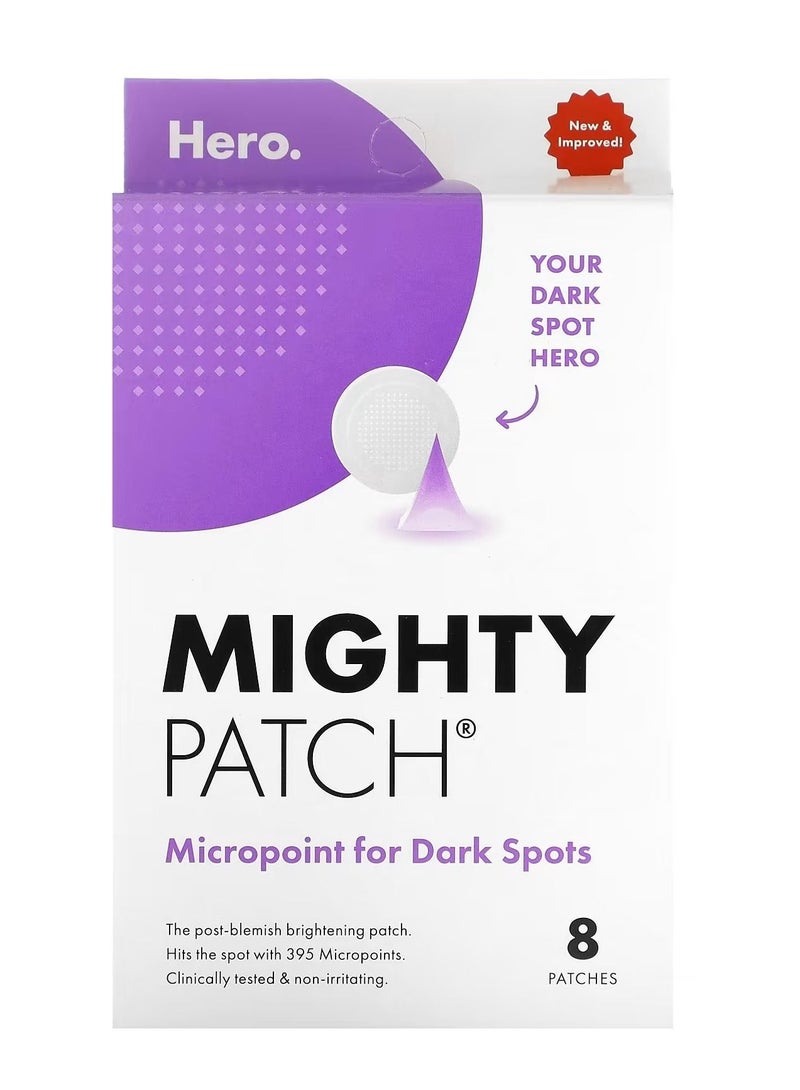 مايتي باتش رقعة Mighty Patch رقعة Micropoint من Hero Cosmetics لإزالة البقع الداكنة بعد البثور تحتوي على 395 نقطة ميكروبوينت تم اختبارها من قبل أطباء الجلدية ولا تسبب تهيجًا ولم يتم اختبارها على