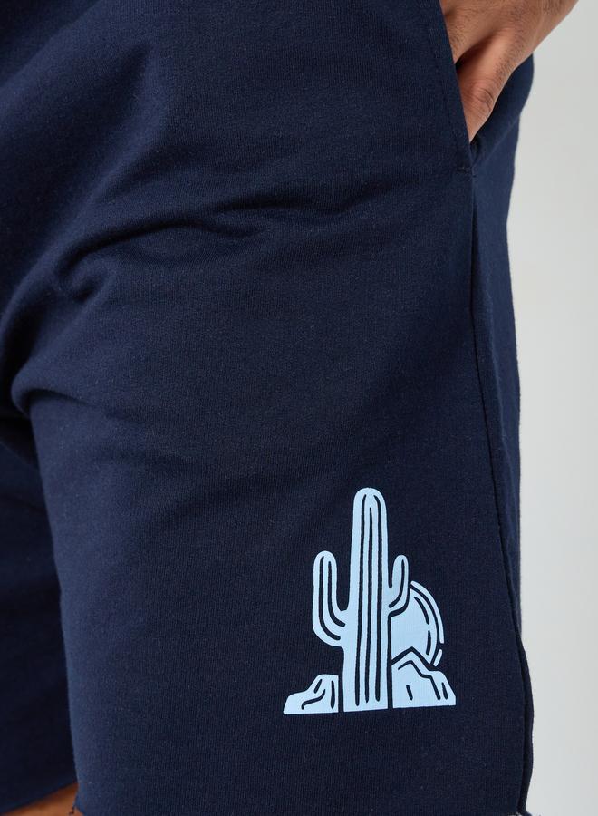 Styli Men Regular Fit Print Detail Shorts - Image 3