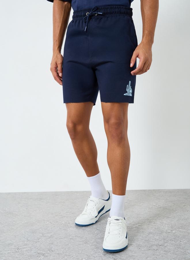 Styli Men Regular Fit Print Detail Shorts - Image 1