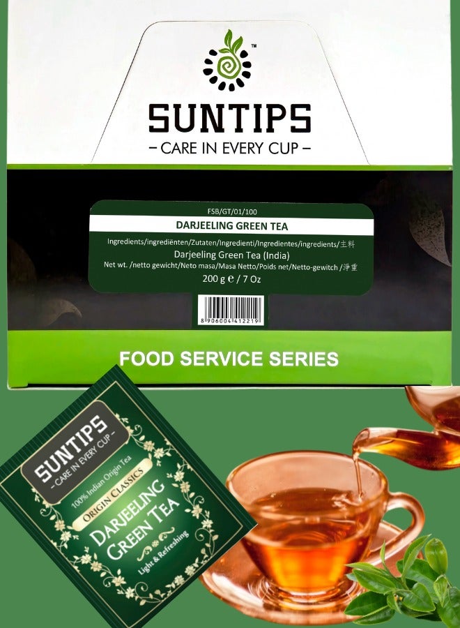 SUNTIPS Premium Darjeeling Green Tea – 100 Tea Bags of Fresh, Organic & Aromatic Loose Leaf Tea | High Antioxidant, Natural Detox & Weight Loss - Image 2