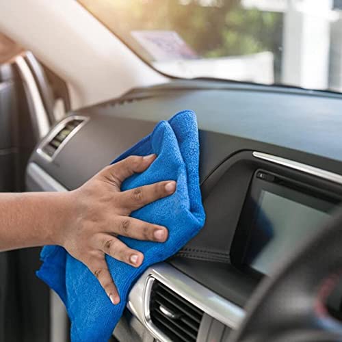 TECHNOVIBES Microfiber Cloth - 40x40 CM - 350 GSM - Thick Lint & Streak-Free Multipurpose Cloths Multi Color (Pack of 4) - Image 3