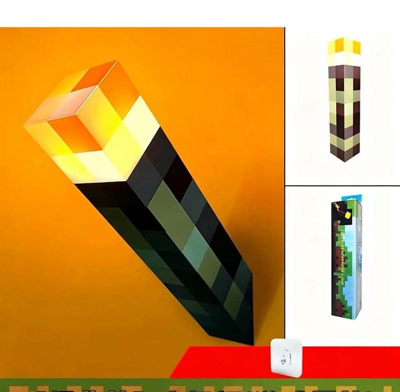 ماين كرافت مجسم لعبة مصباح على شكل عالمي، زينة ضوء ليلي محيطي - Image 2